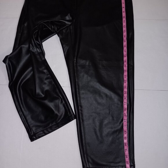 J.JILL WOMEN'S PULL ON FAUX LEATHER PANTS - Picture 11 of 13